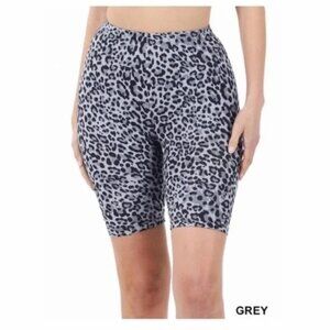 New Leopard Athletic Biker Shorts